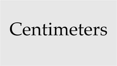 inspiron pronunciation|how to pronounce centimeter.
